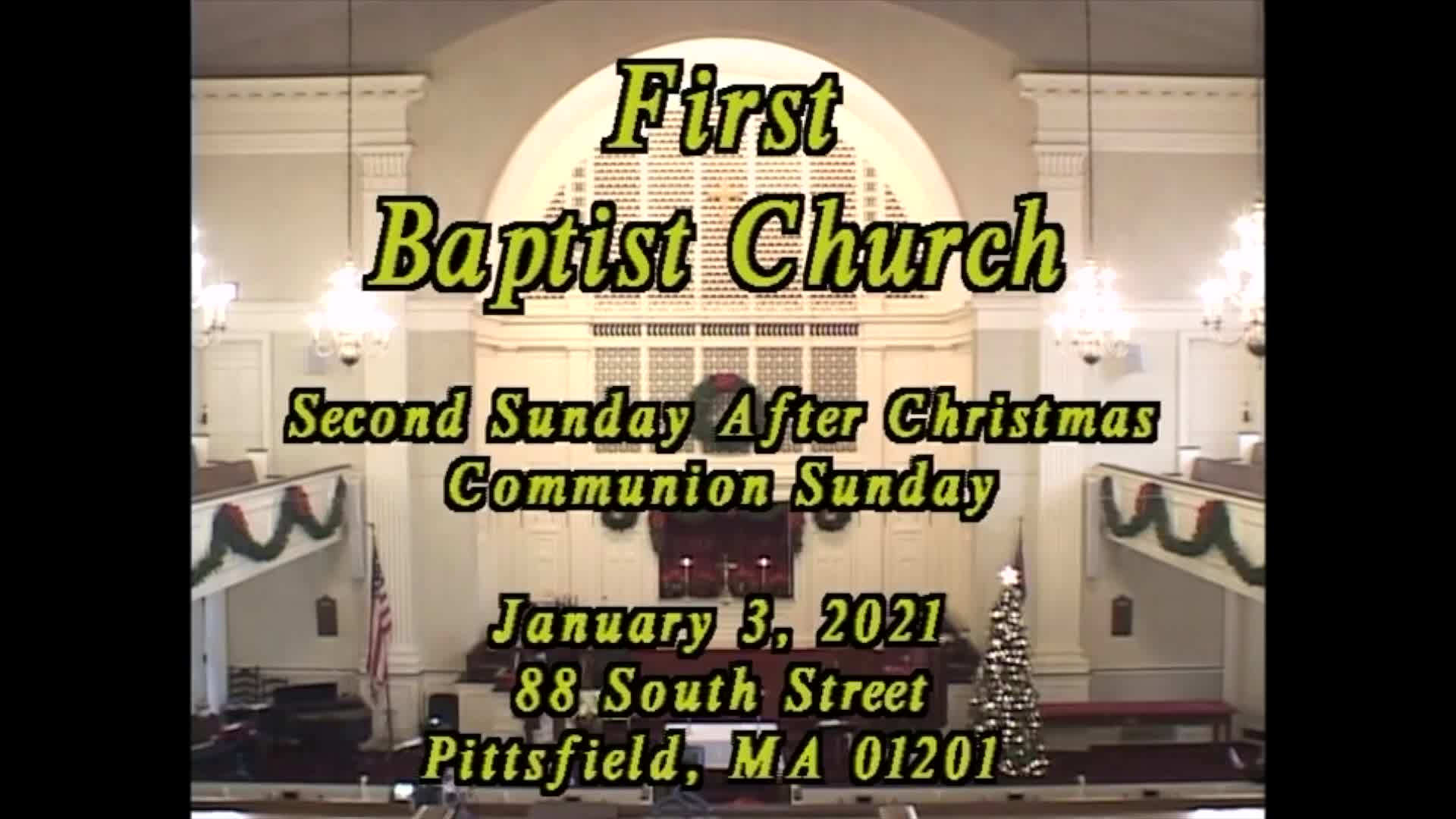 Thumbnail image for First Baptist Church of Pittsfield.  January 3, 2021.