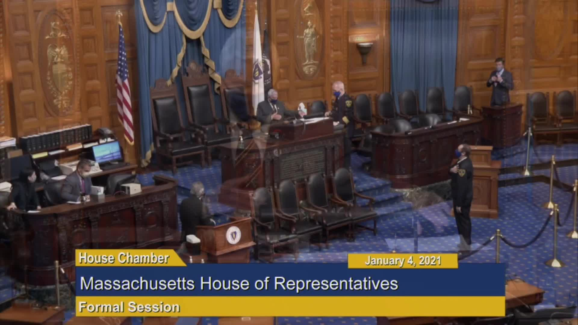 Thumbnail image for Commonwealth of Massachusetts State House.  House of Representatives, Formal Session, Part 1 of 3, January 4, 2021.