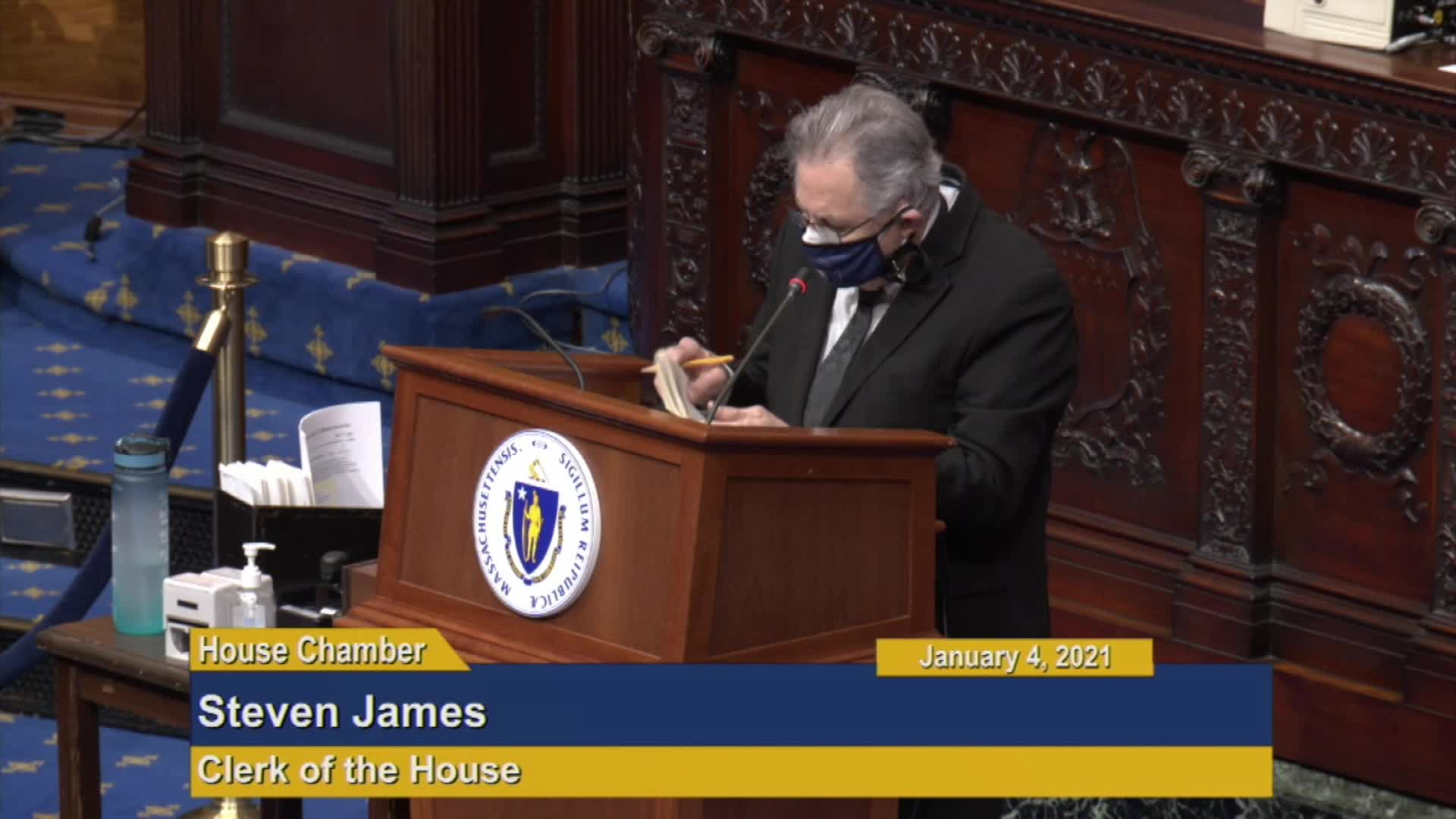 Thumbnail image for Commonwealth of Massachusetts State House.  House of Representatives, Formal Session, Part 2 of 3, January 4, 2021.