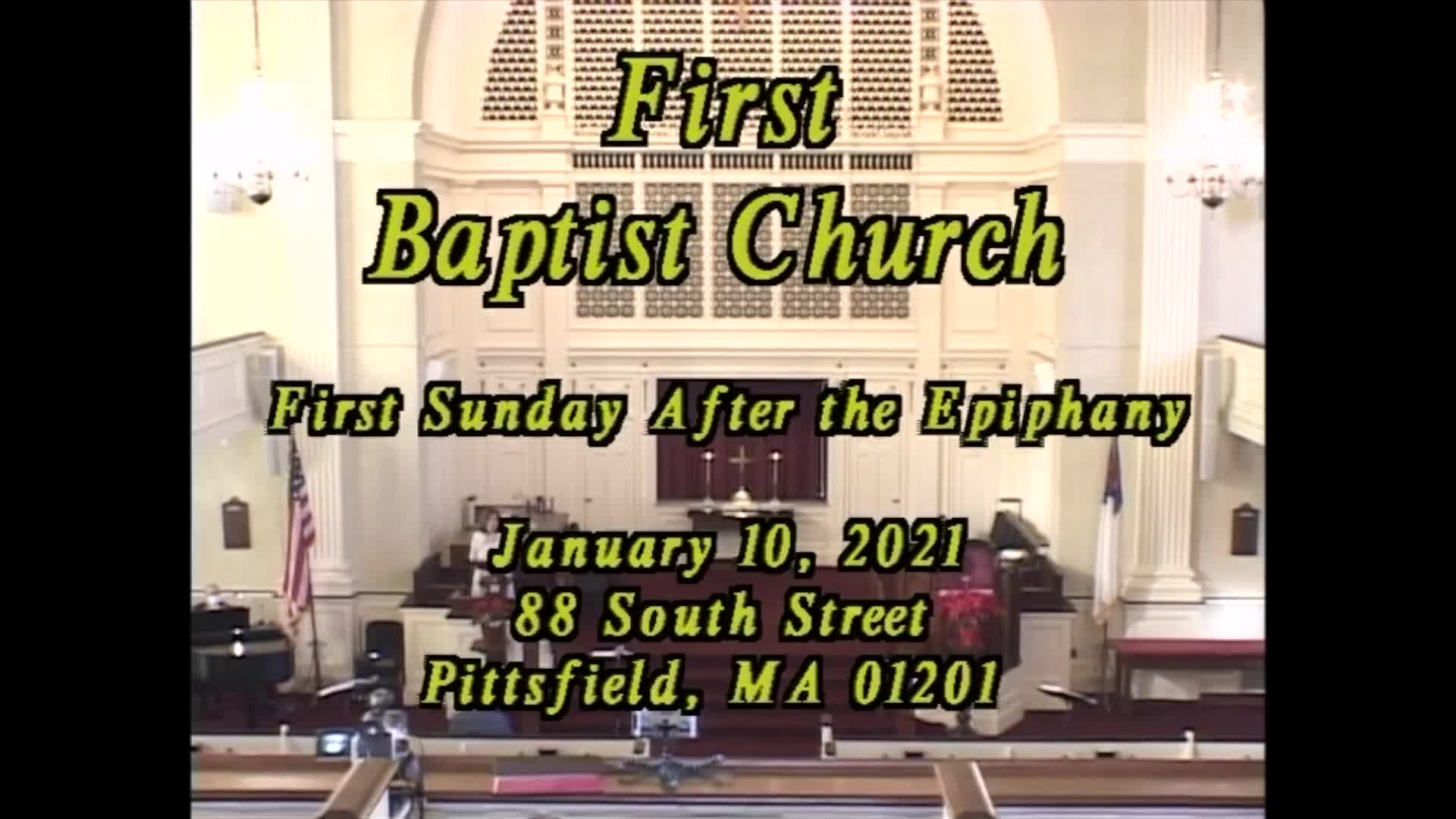 Thumbnail image for First Baptist Church of Pittsfield, January 10, 2021.