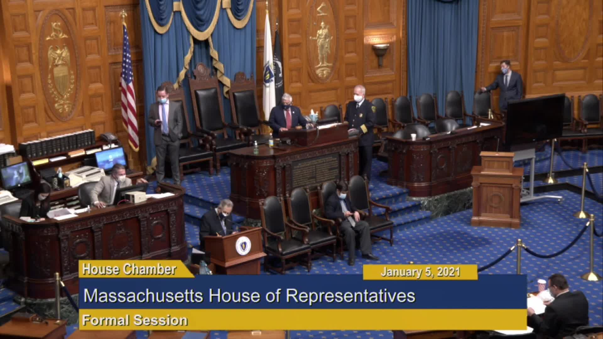 Thumbnail image for Commonwealth of Massachusetts State House.  House of Representatives, Formal Session, Part 2 of 4, January 5, 2021.