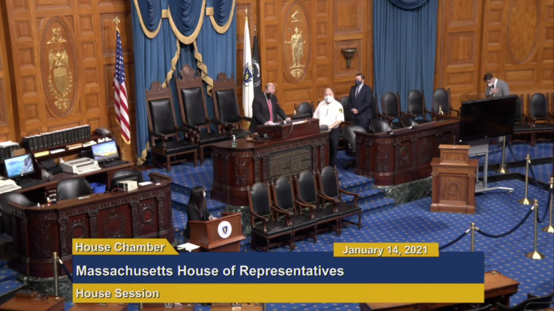 Thumbnail image for Commonwealth of Massachusetts State House.  House of Representatives, Informal Session, January 14, 2021.