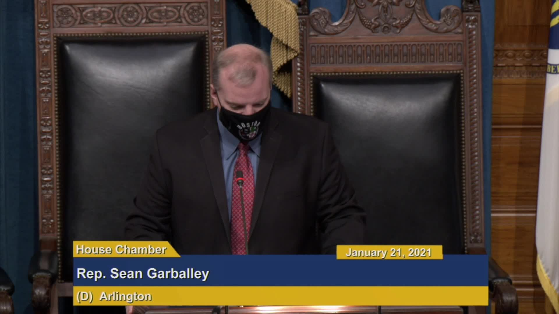 Thumbnail image for Commonwealth of Massachusetts State House.  House of Representatives, Informal Session, January 21, 2021.