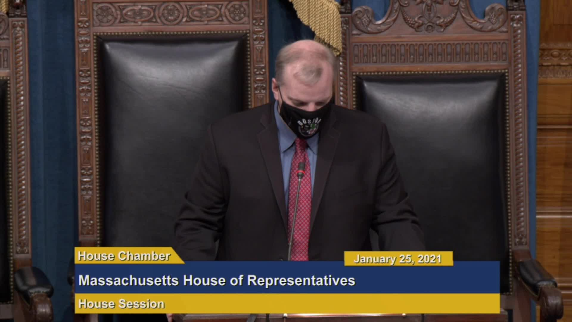 Thumbnail image for Commonwealth of Massachusetts State House.  House of Representatives, Informal Session, January 25, 2021.