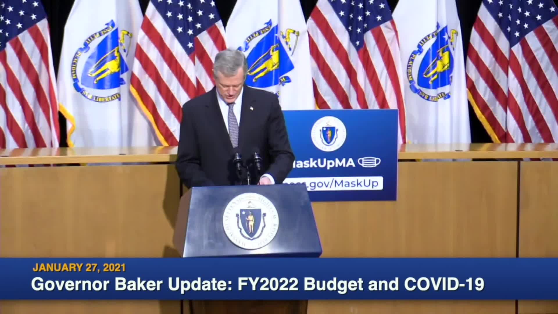 Thumbnail image for Commonwealth of Massachusetts State House.  Governor Baker COVID-19 Update: January 27, 2021.