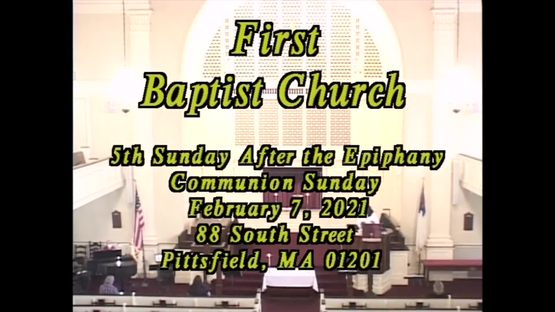 Thumbnail image for First Baptist Church of Pittsfield.  February 7, 2021.