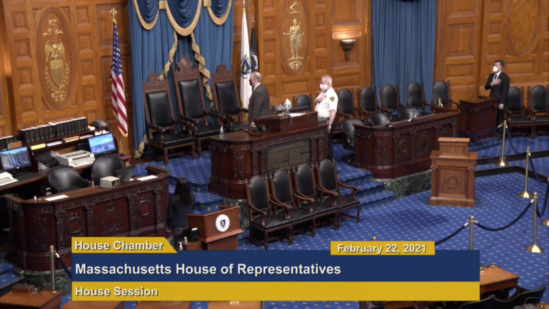 Thumbnail image for Commonwealth of Massachusetts State House.  House of Representatives, Informal Session, February 22, 2021.