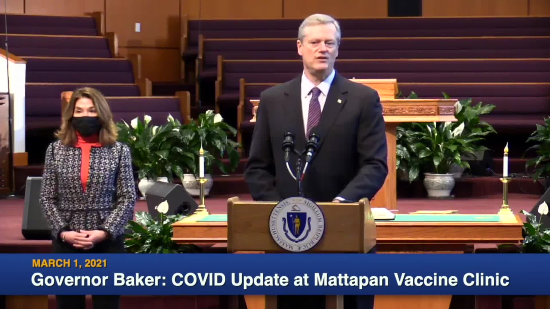 Thumbnail image for Commonwealth of Massachusetts State House.  Governor Baker COVID-19 Update: March 1, 2021.