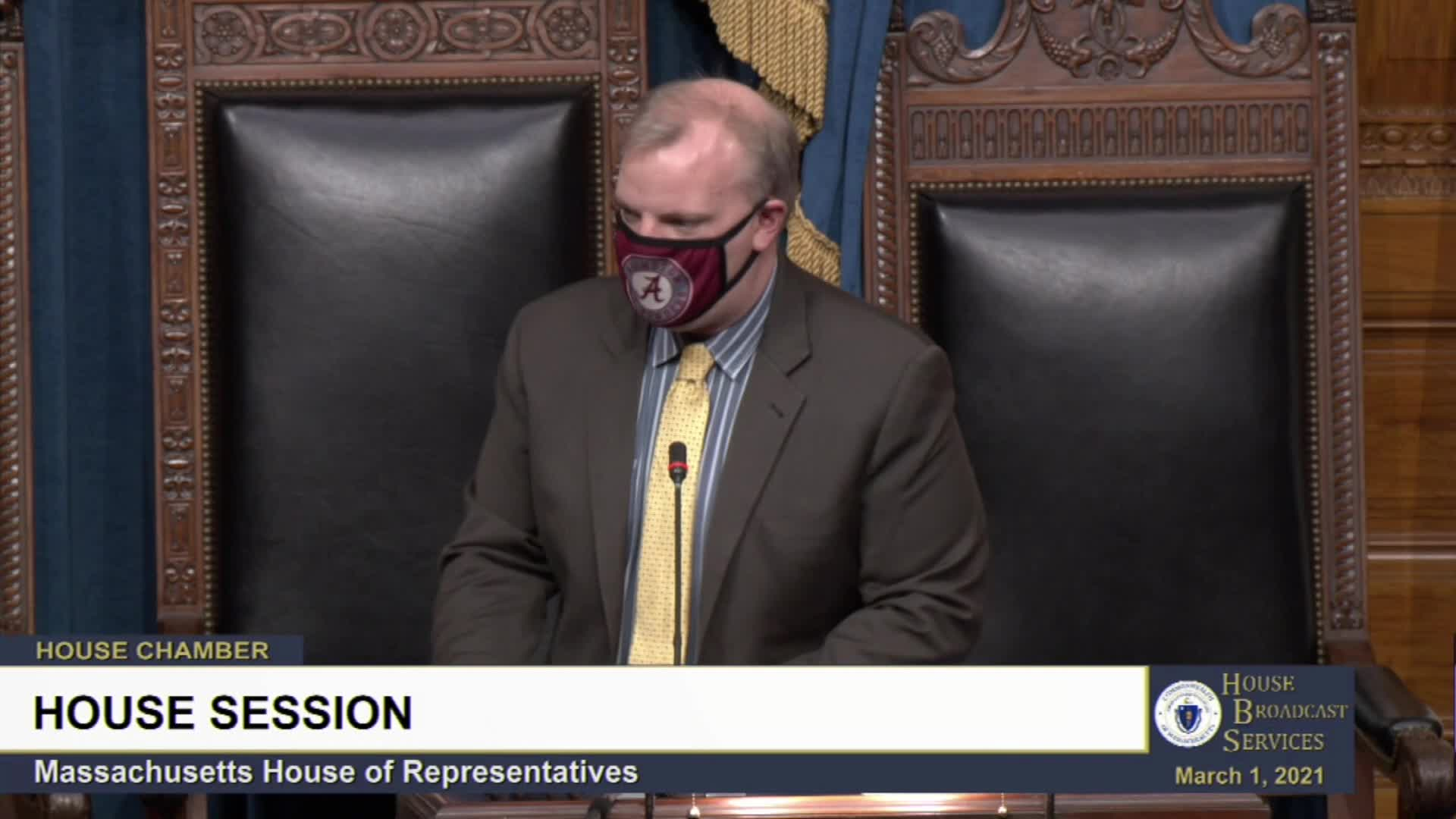Thumbnail image for Commonwealth of Massachusetts State House.  House of Representatives, Informal Session, March 1, 2021.
