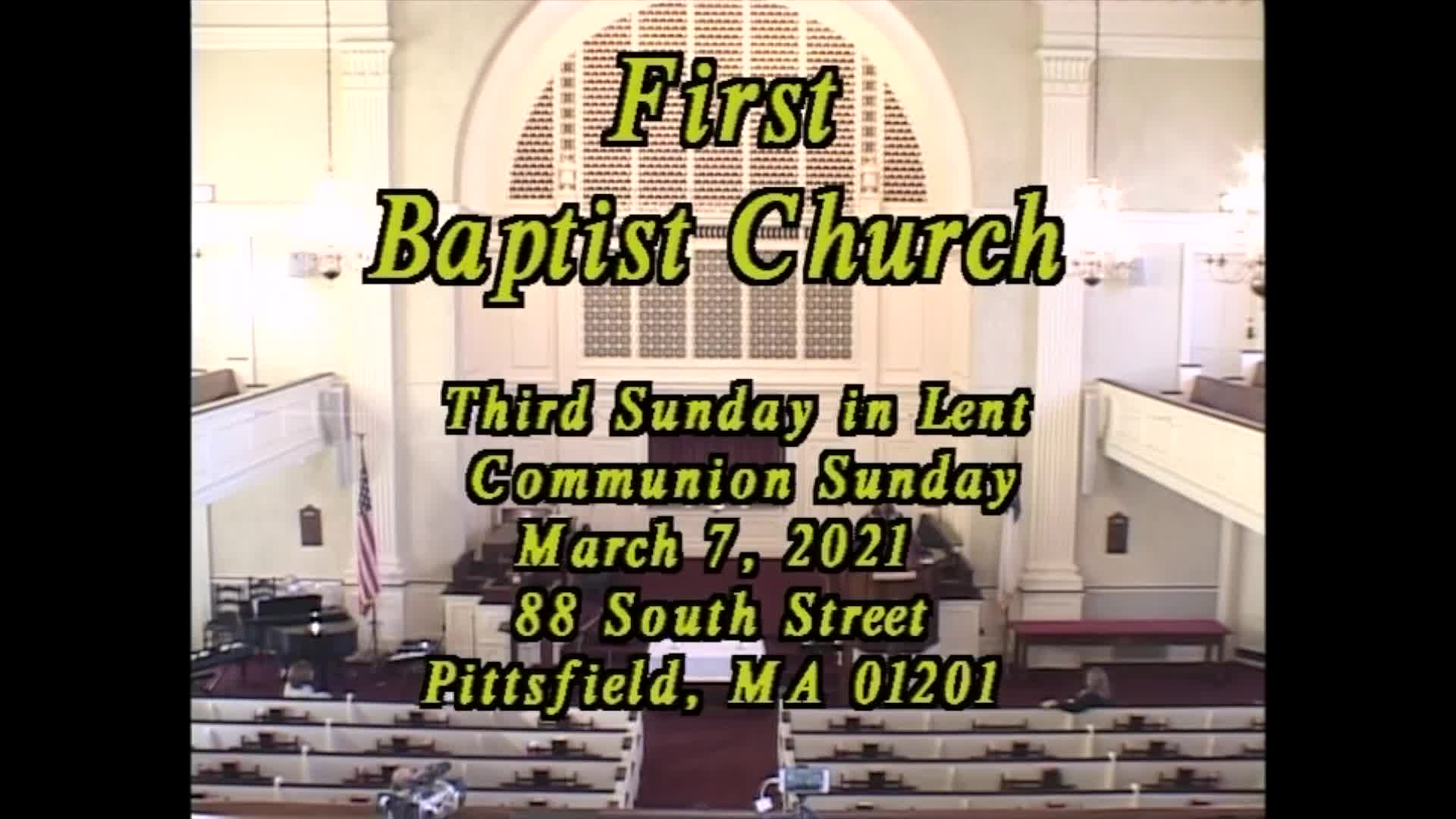 Thumbnail image for First Baptist Church of Pittsfield.  March 7, 2021.