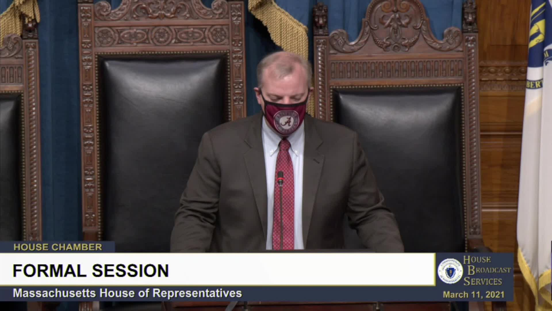 Thumbnail image for Commonwealth of Massachusetts State House.  House of Representatives, Formal Session, March 11, 2021.