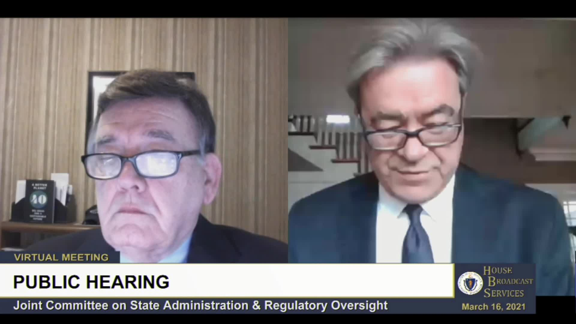 Thumbnail image for Commonwealth of Massachusetts State House.  Joint Committee on State Administration and Regulatory Oversight, Remote Public Hearing, Part 1 of 3, March 16, 2021.