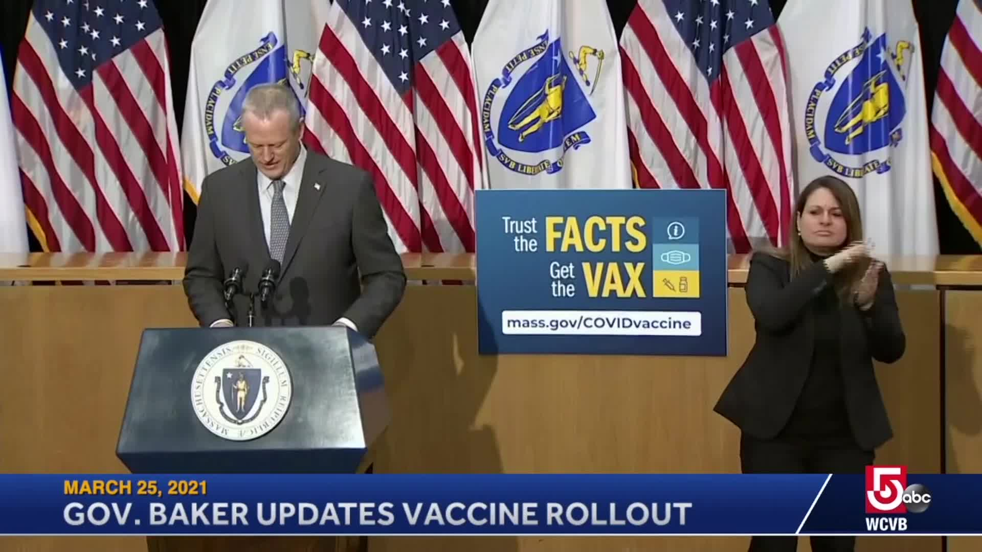 Thumbnail image for Commonwealth of Massachusetts State House.  Governor Baker COVID-19 Update: March 25, 2021.