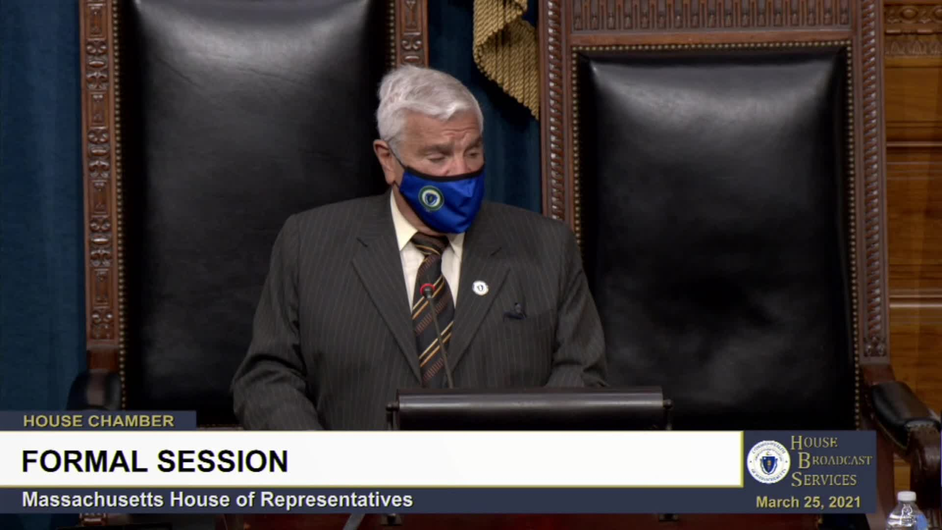 Thumbnail image for Commonwealth of Massachusetts State House.  House of Representatives, Formal Session, March 25, 2021.