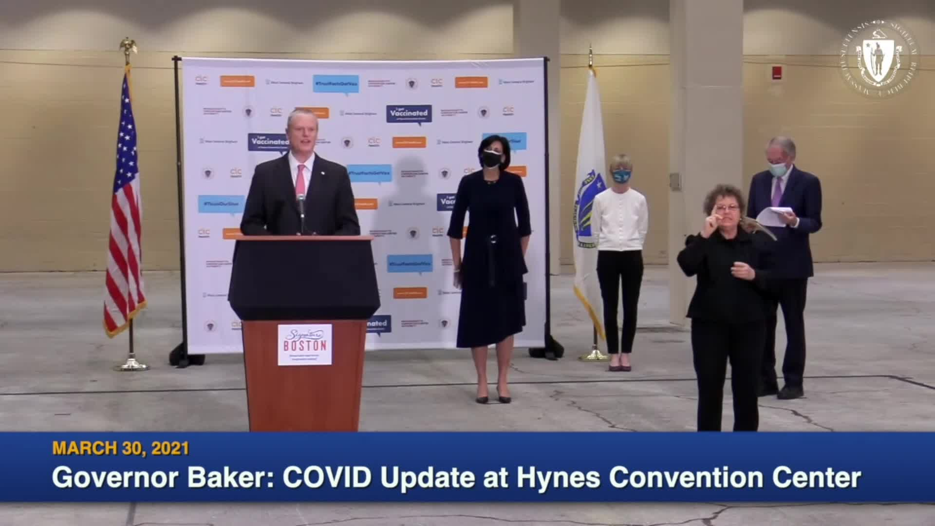 Thumbnail image for Commonwealth of Massachusetts State House.  Governor Baker COVID-19 Update: March 30, 2021.