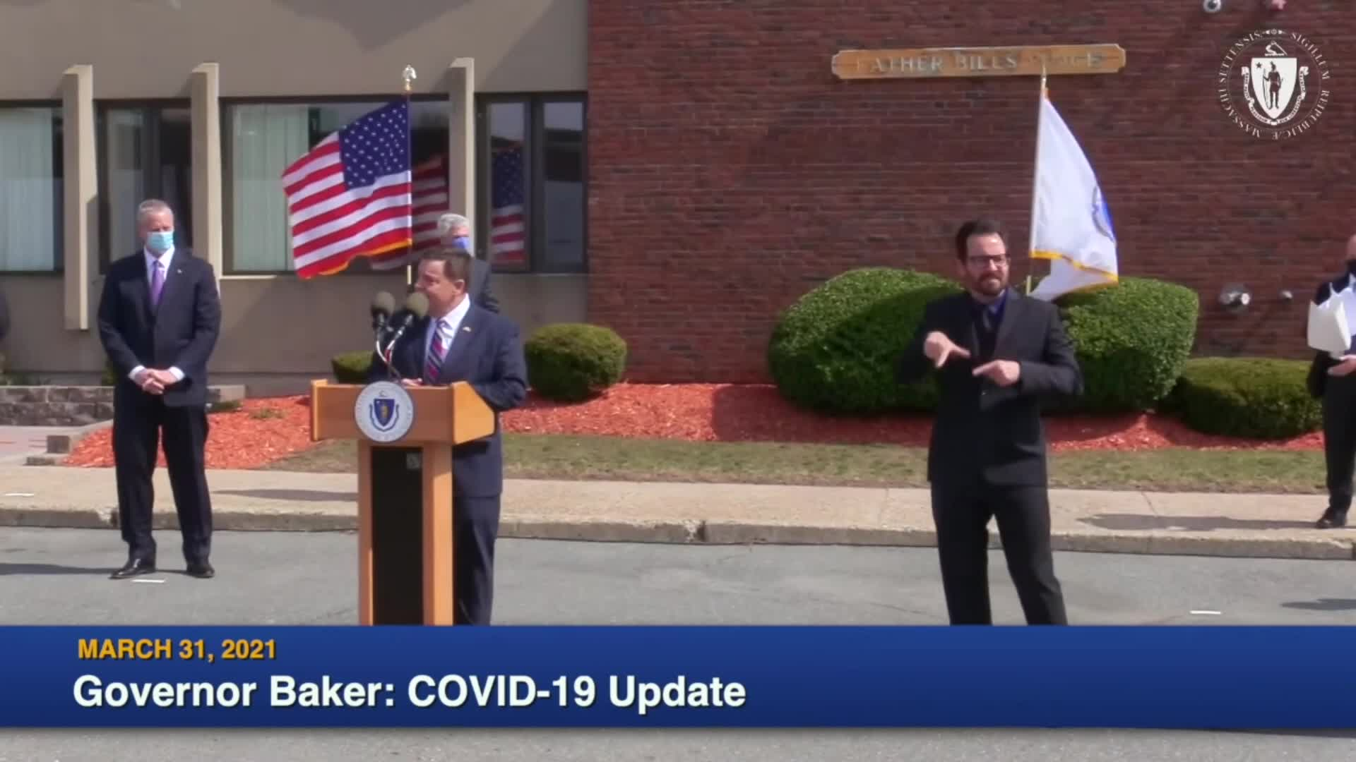 Thumbnail image for Commonwealth of Massachusetts State House.  Governor Baker COVID-19 Update: March 31, 2021.