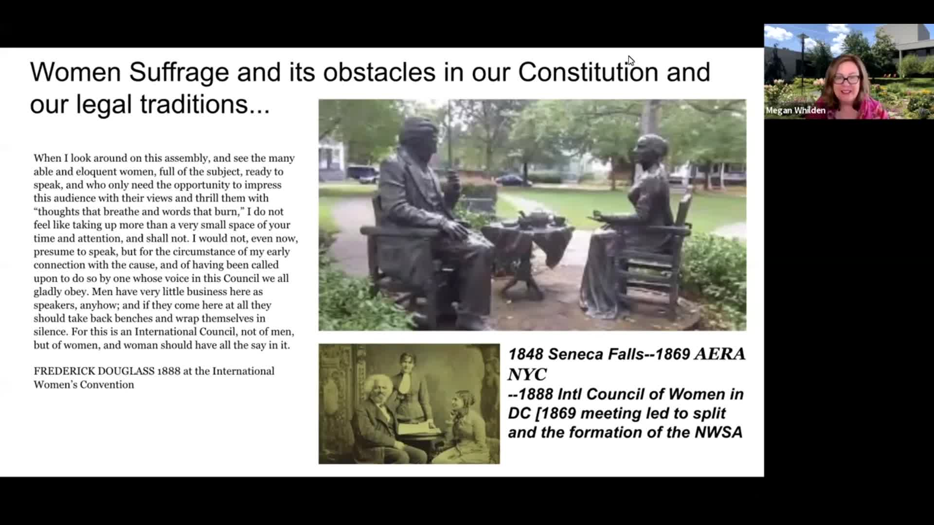 Thumbnail image for Osher Lifetime Learning Institute (OLLI).  "The Right to Vote: Reexamining Women's Suffrage.  'The Right to Vote: Constitutional Constraints,'" with Thomas Gerety, JD, PhD, Session 1 of 7, March 23, 2021.