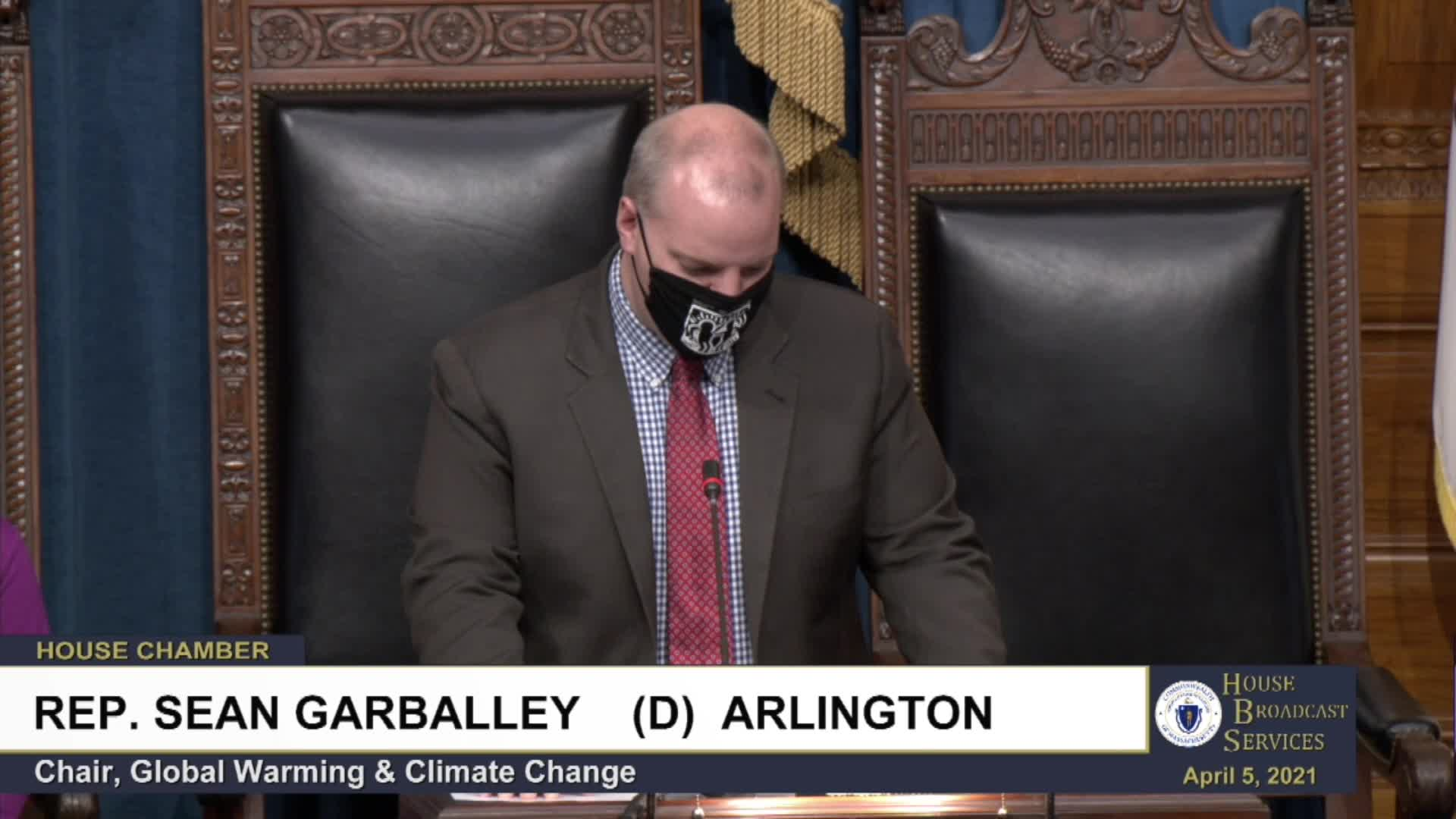 Thumbnail image for Commonwealth of Massachusetts State House.  House of Representatives, Informal Session, April 5, 2021.