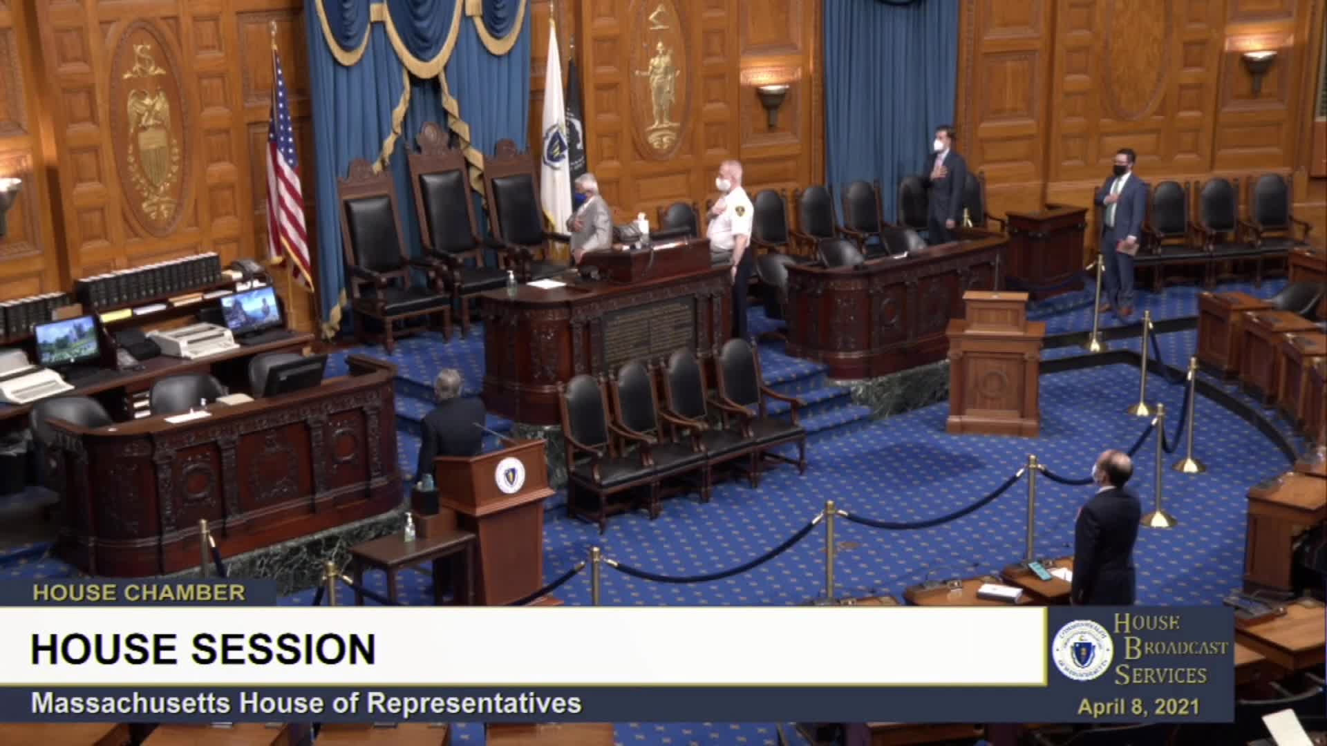 Thumbnail image for Commonwealth of Massachusetts State House.  House of Representatives, Informal Session, April 8, 2021.
