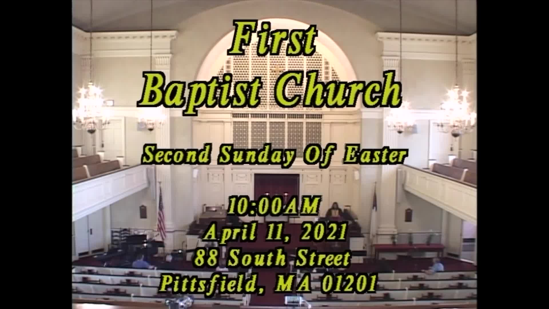 Thumbnail image for First Baptist Church of Pittsfield.  April 11, 2021.