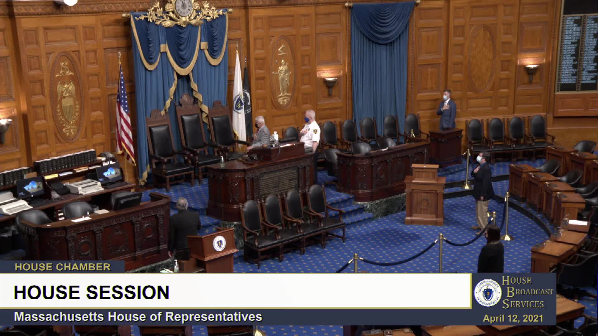 Thumbnail image for Commonwealth of Massachusetts State House.  House of Representatives, Informal Session, April 12, 2021.