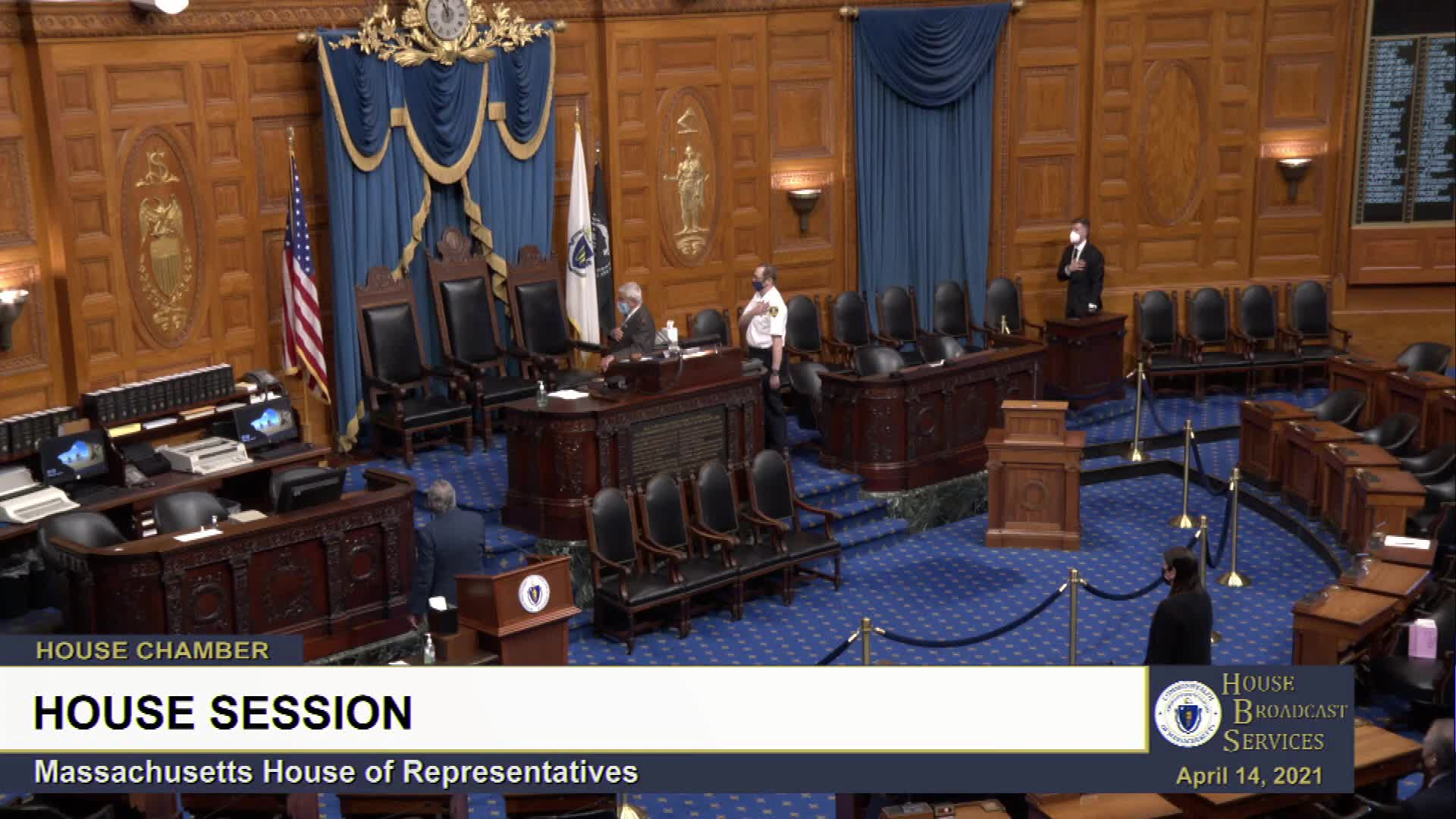 Thumbnail image for Commonwealth of Massachusetts State House.  House of Representatives, Informal Session, April 14, 2021.