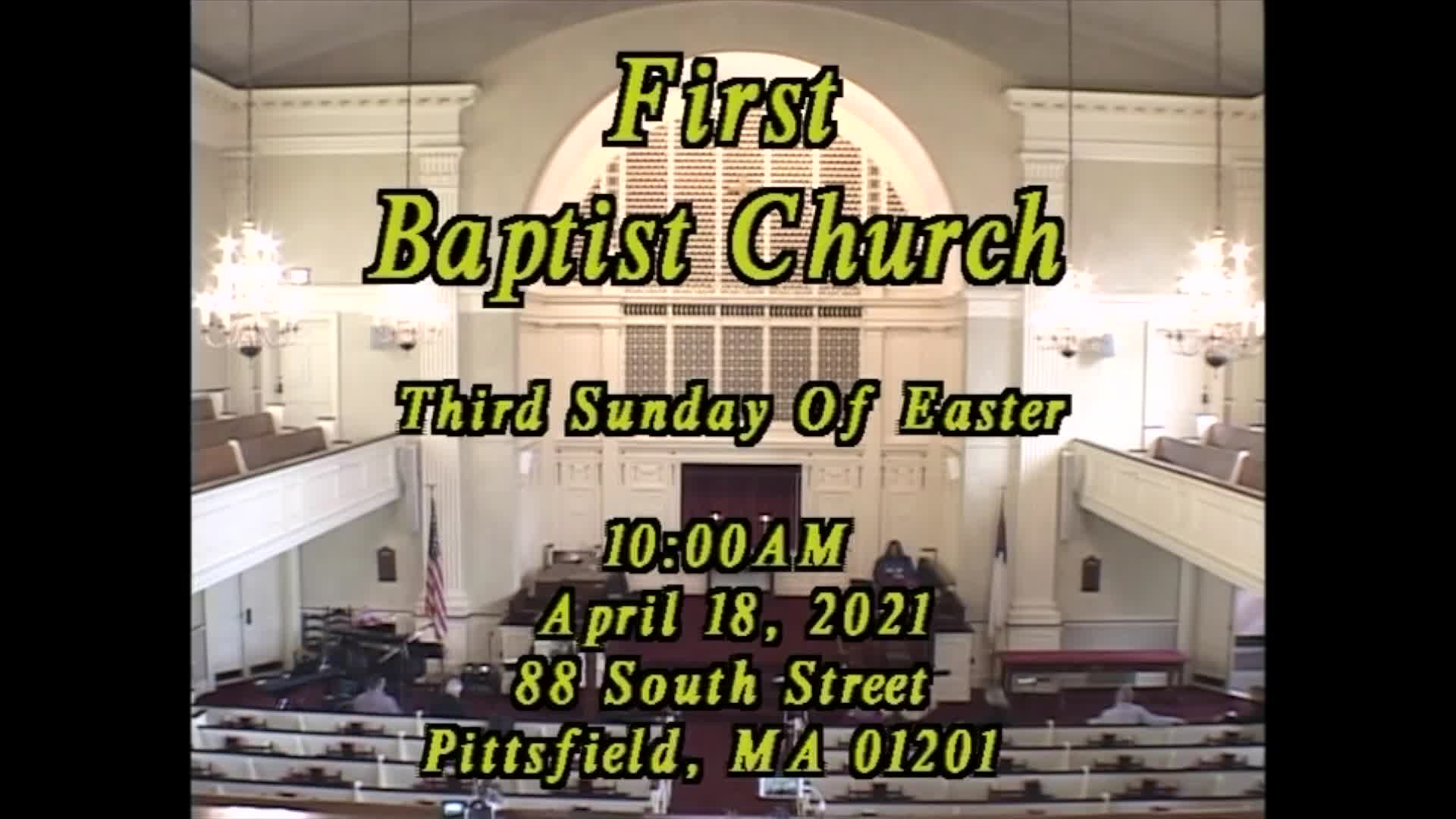 Thumbnail image for First Baptist Church of Pittsfield.  April 18, 2021.