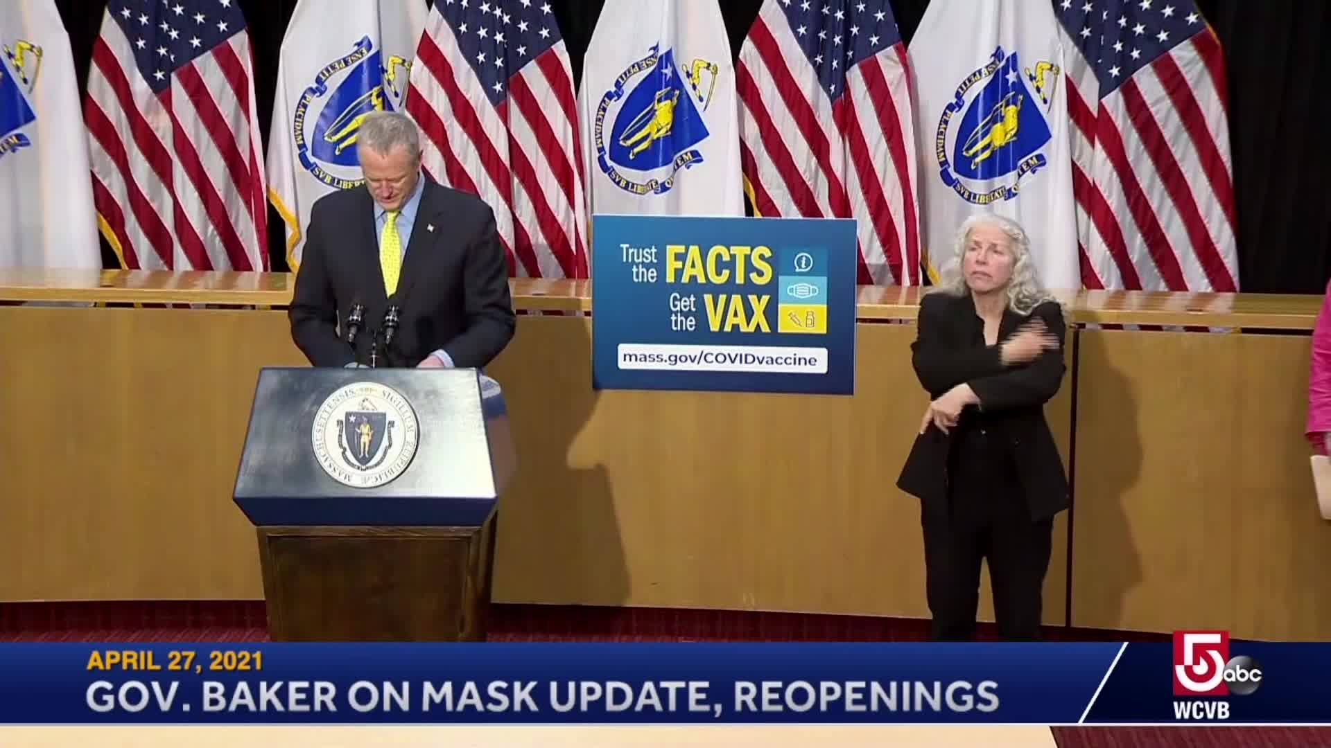 Thumbnail image for Commonwealth of Massachusetts State House.  Governor Baker COVID-19 Update: April 27, 2021.