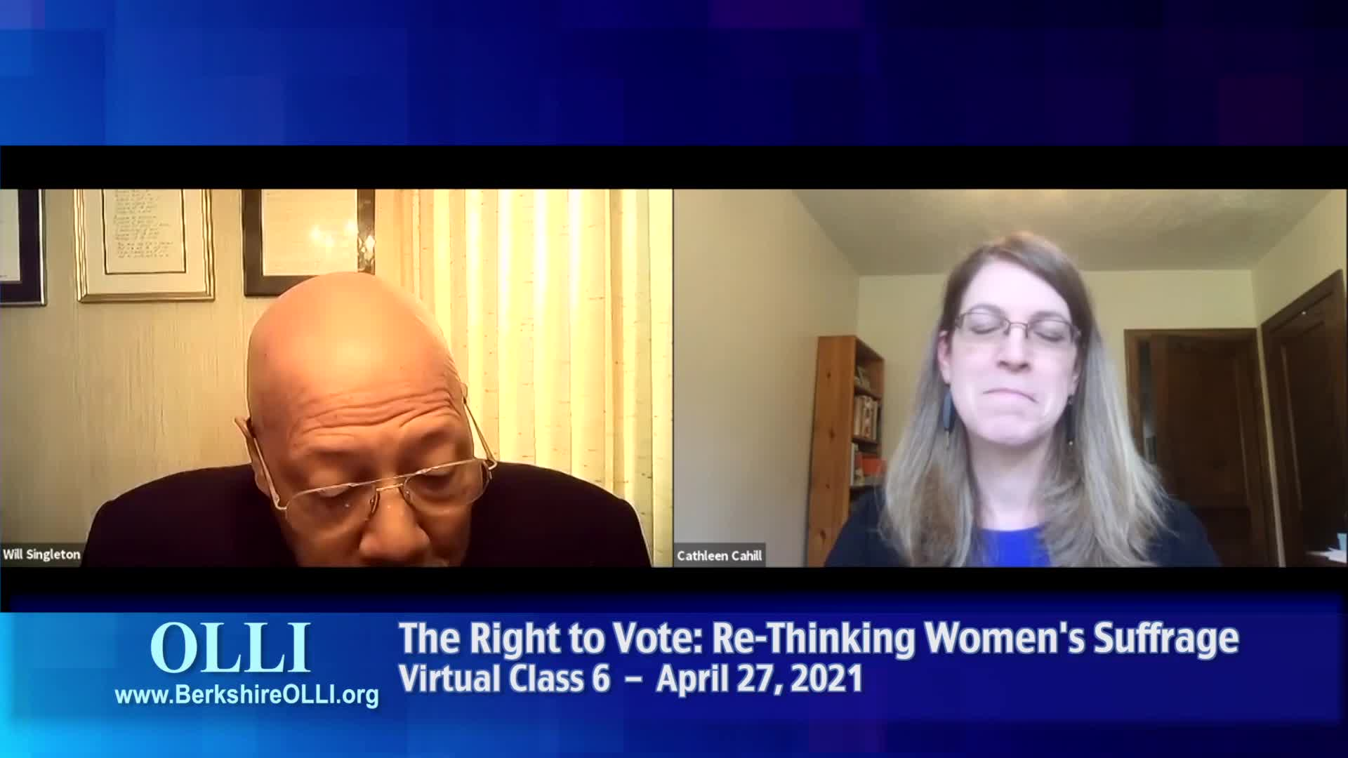 Thumbnail image for Osher Lifetime Learning Institute (OLLI).  "The Right to Vote: Reexamining Women's Suffrage.  'Recasting the Vote: How Women of Color Transformed the Suffrage Movement,'" with Cathleen Cahill, Session 6 of 7, April 27, 2021.