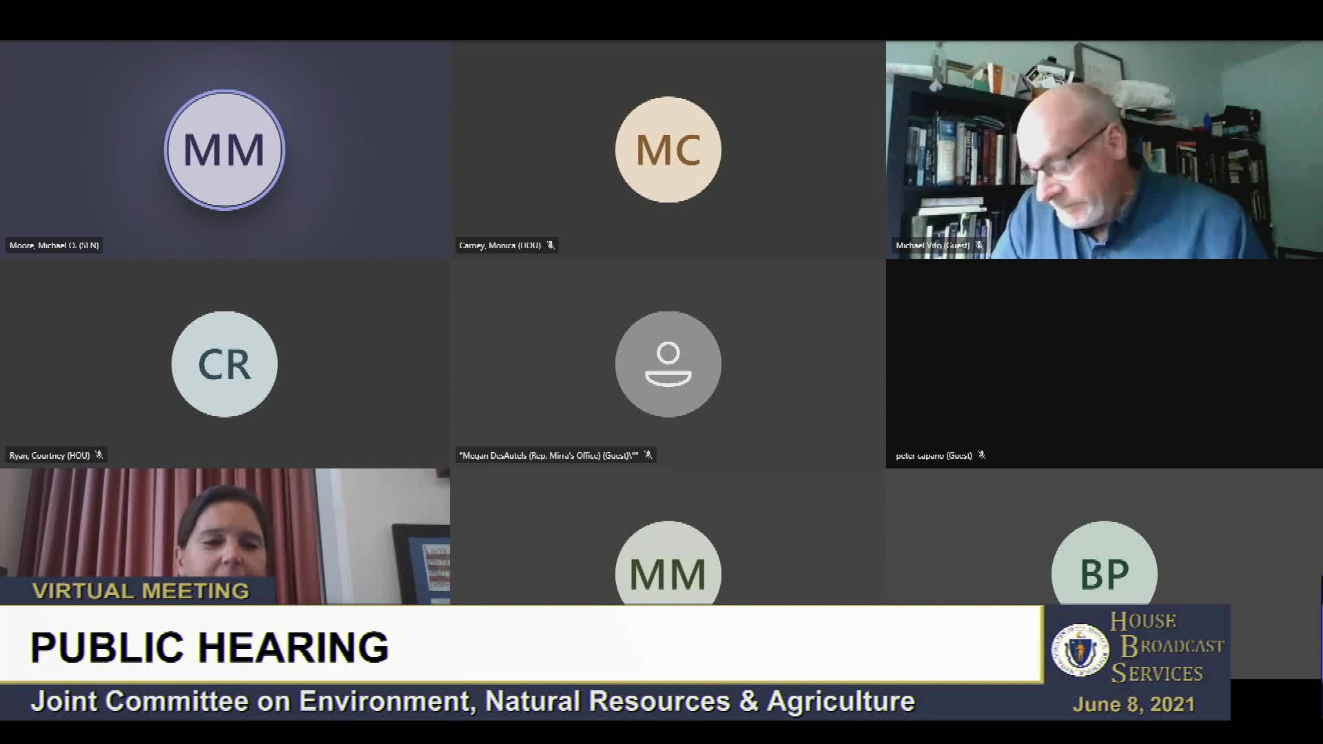 Thumbnail image for Commonwealth of Massachusetts State House.  Public Hearing, Joint Committee on Environment, Natural Resources & Agriculture, June 8, 2021.