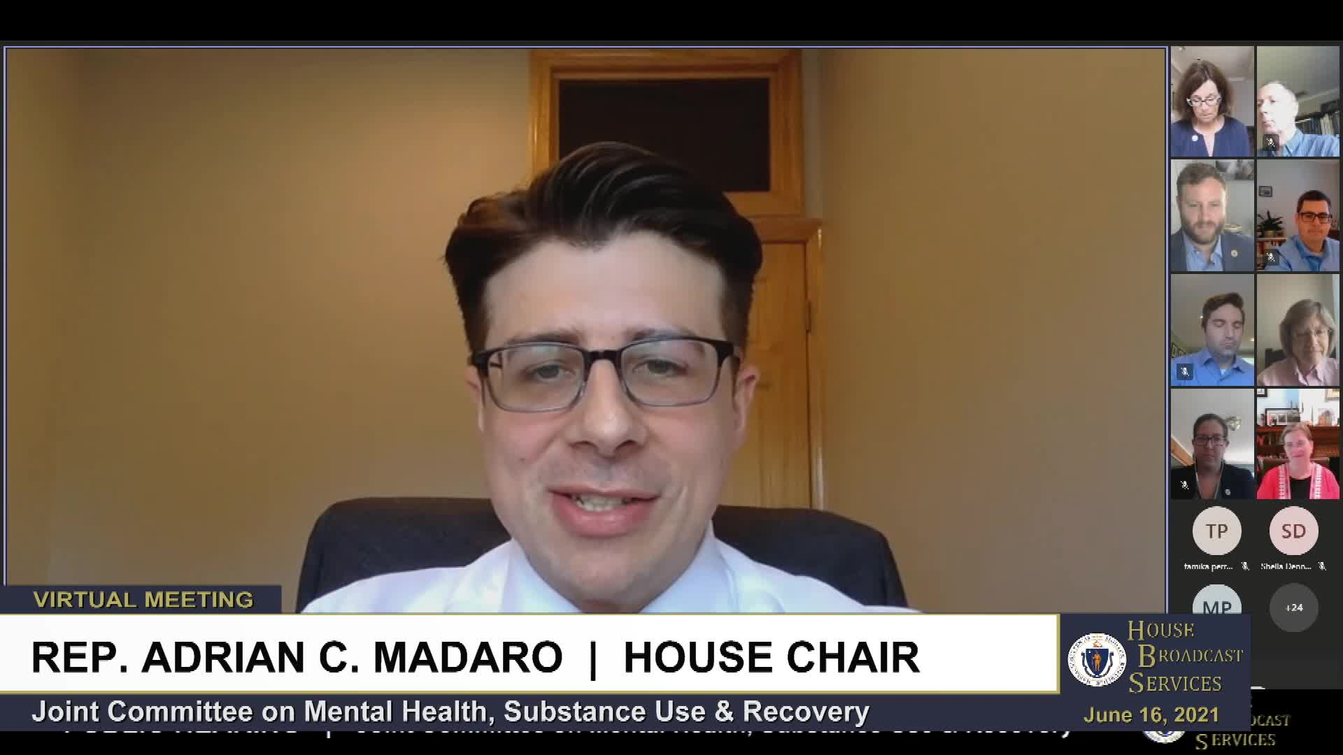 Thumbnail image for Commonwealth of Massachusetts State House.  Joint Committee on Mental Health, Substance Use and Recovery, Public Hearing, June 16, 2021.