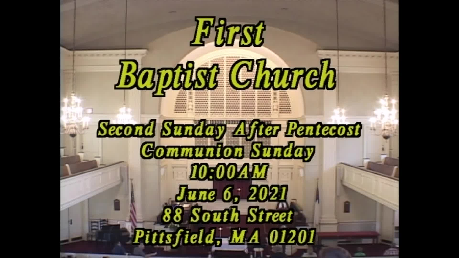 Thumbnail image for First Baptist Church of Pittsfield.  June 6, 2021.