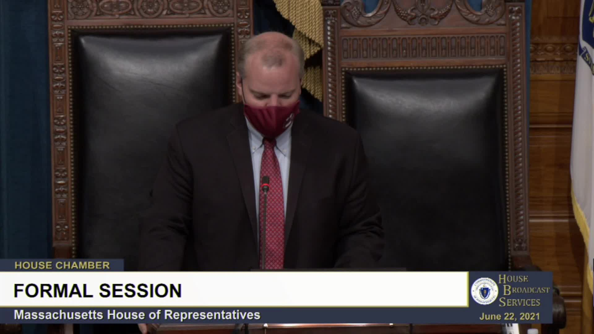 Thumbnail image for Commonwealth of Massachusetts State House.  House of Representatives, Formal Session, June 22, 2021.