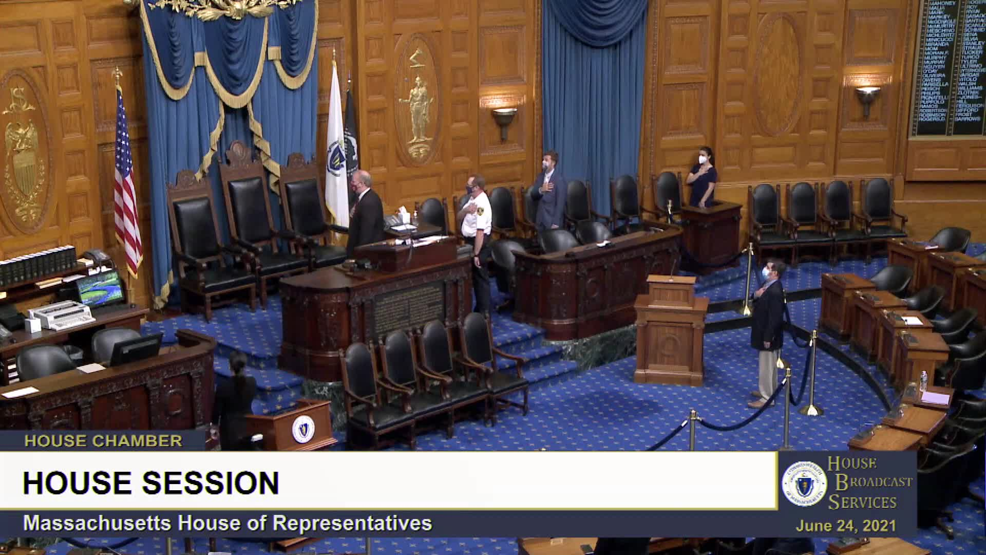 Thumbnail image for Commonwealth of Massachusetts State House.  House of Representatives, Informal Session, June 24, 2021.