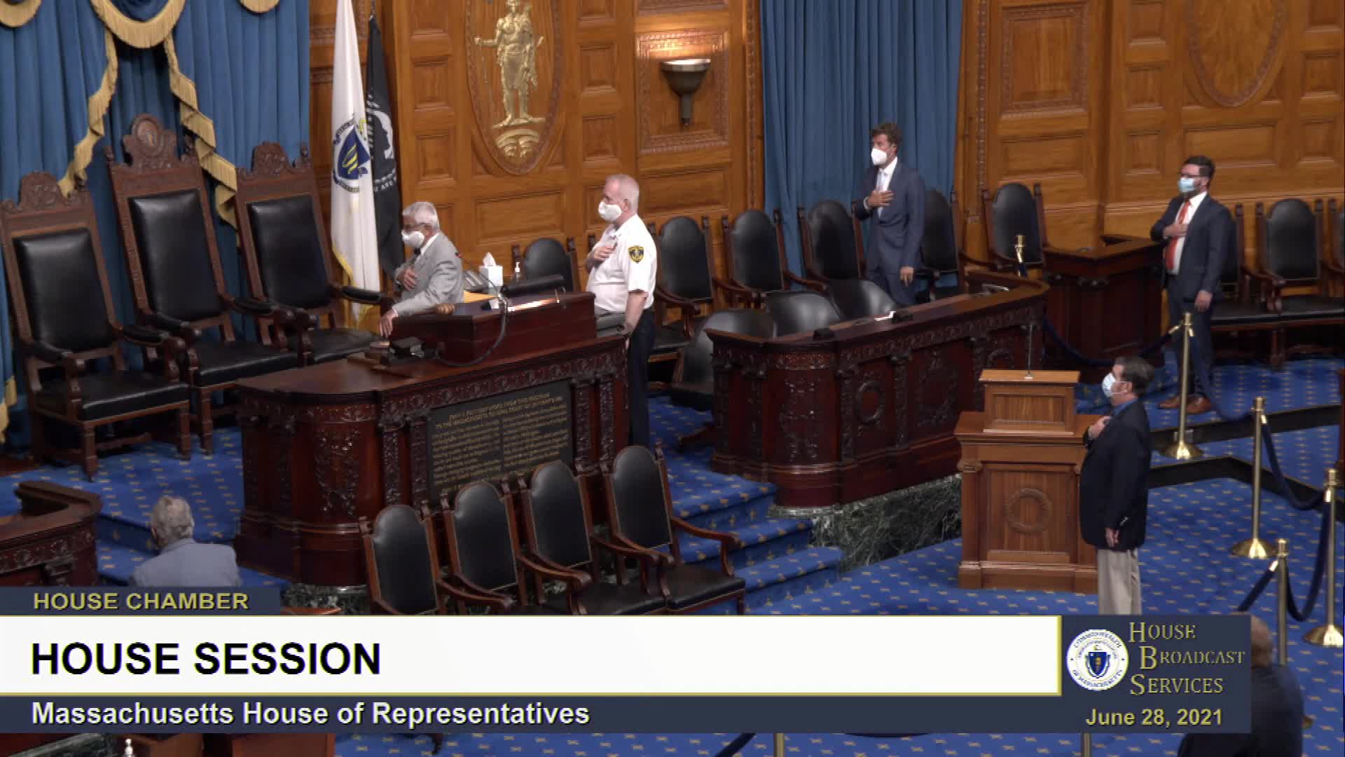 Thumbnail image for Commonwealth of Massachusetts State House.  House of Representatives, Informal Session, June 28, 2021.