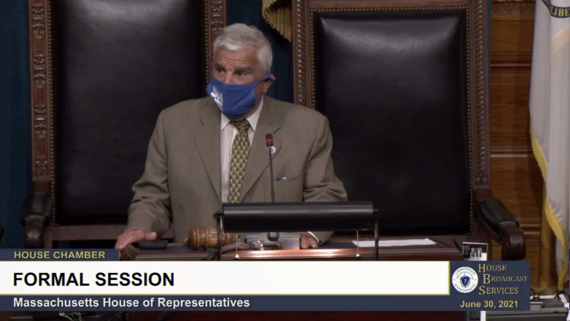 Thumbnail image for Commonwealth of Massachusetts State House.  House of Representatives, Formal Session, June 30, 2021.