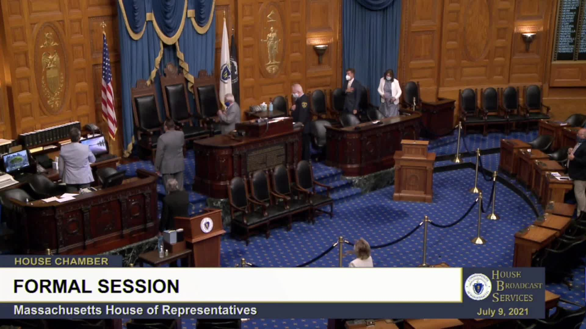Thumbnail image for Commonwealth of Massachusetts State House.  House of Representatives, Formal Session, July 9, 2021.