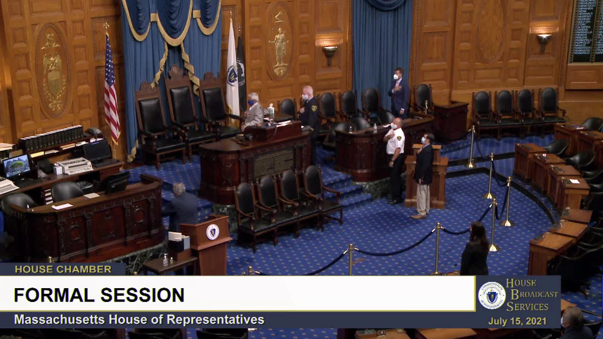 Thumbnail image for Commonwealth of Massachusetts State House.  House of Representatives, Formal Session, July 15, 2021.