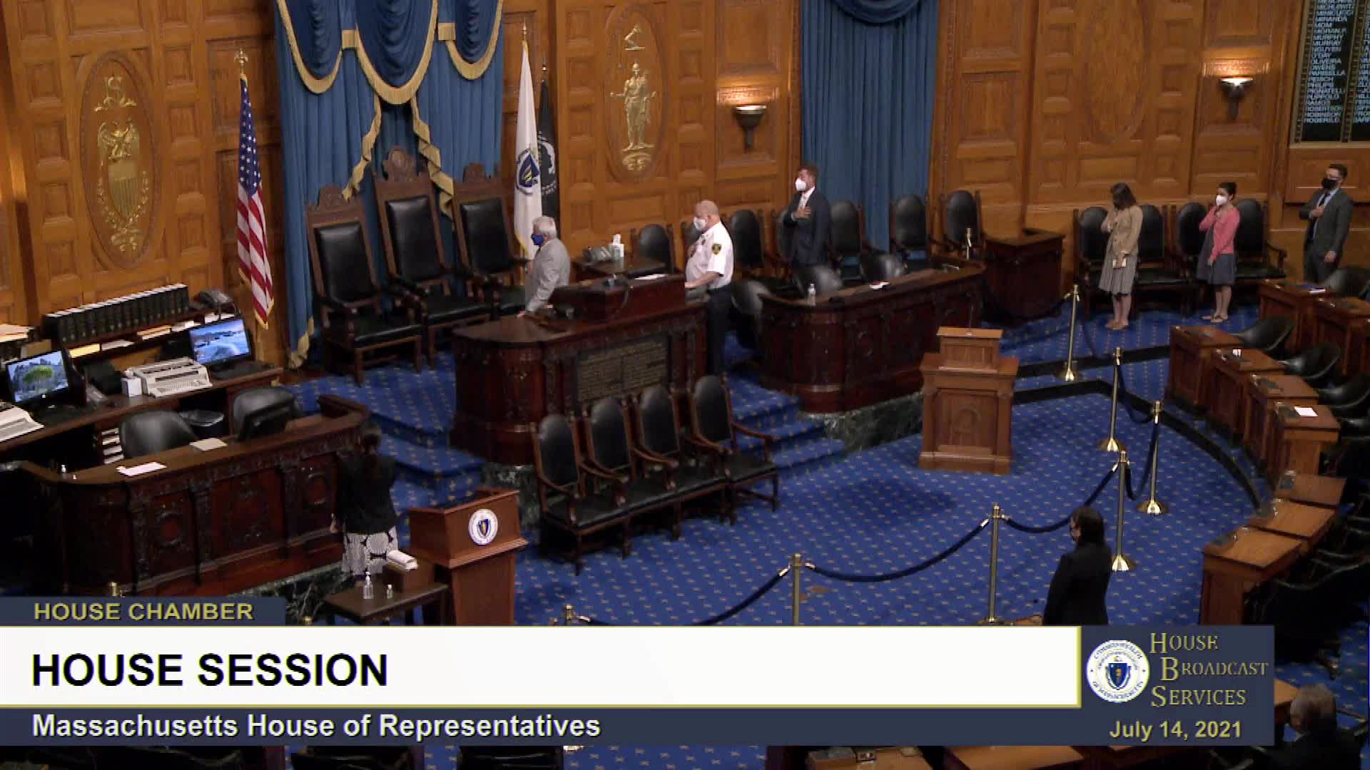 Thumbnail image for Commonwealth of Massachusetts State House.  House of Representatives, Informal Session, July 14, 2021.