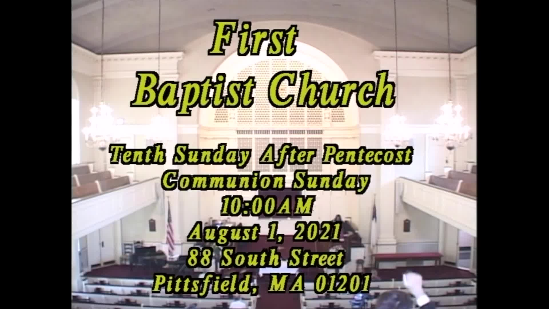 Thumbnail image for First Baptist Church of Pittsfield.  August 1, 2021.