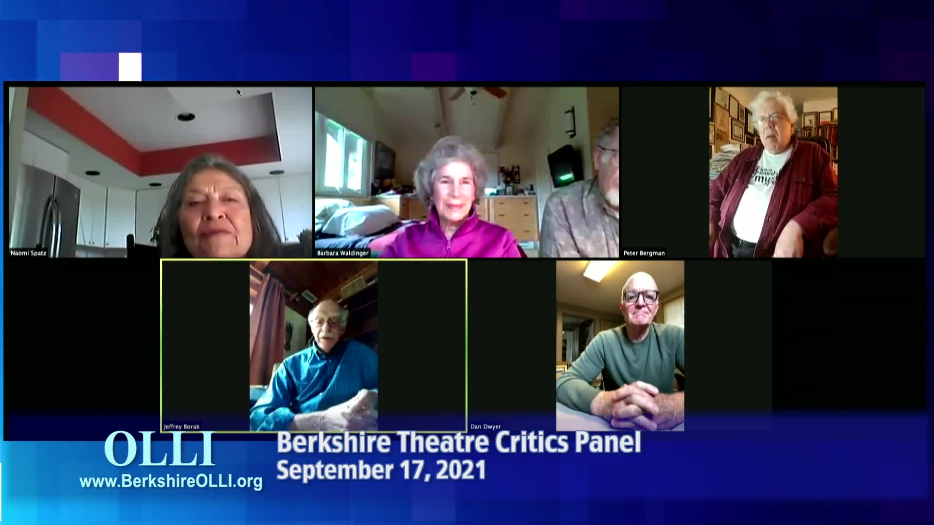 Thumbnail image for Osher Lifelong Learning Institute (OLLI) presents "Berkshire Theatre Critics Panel," September 17, 2021.