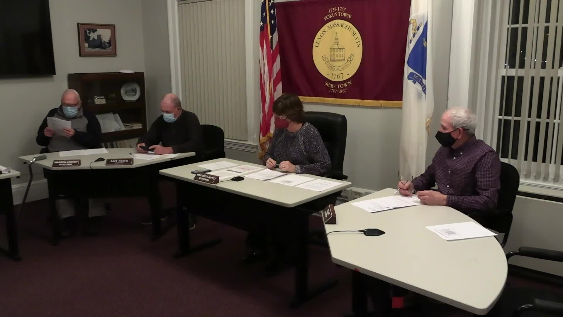 Thumbnail image for Town of Lenox Selectmen's Meeting, November 17, 2021.  LIVE, from Lenox Town Hall on CTSB Channel 1303, and streaming from ctsbtv.org/Channel 1303.