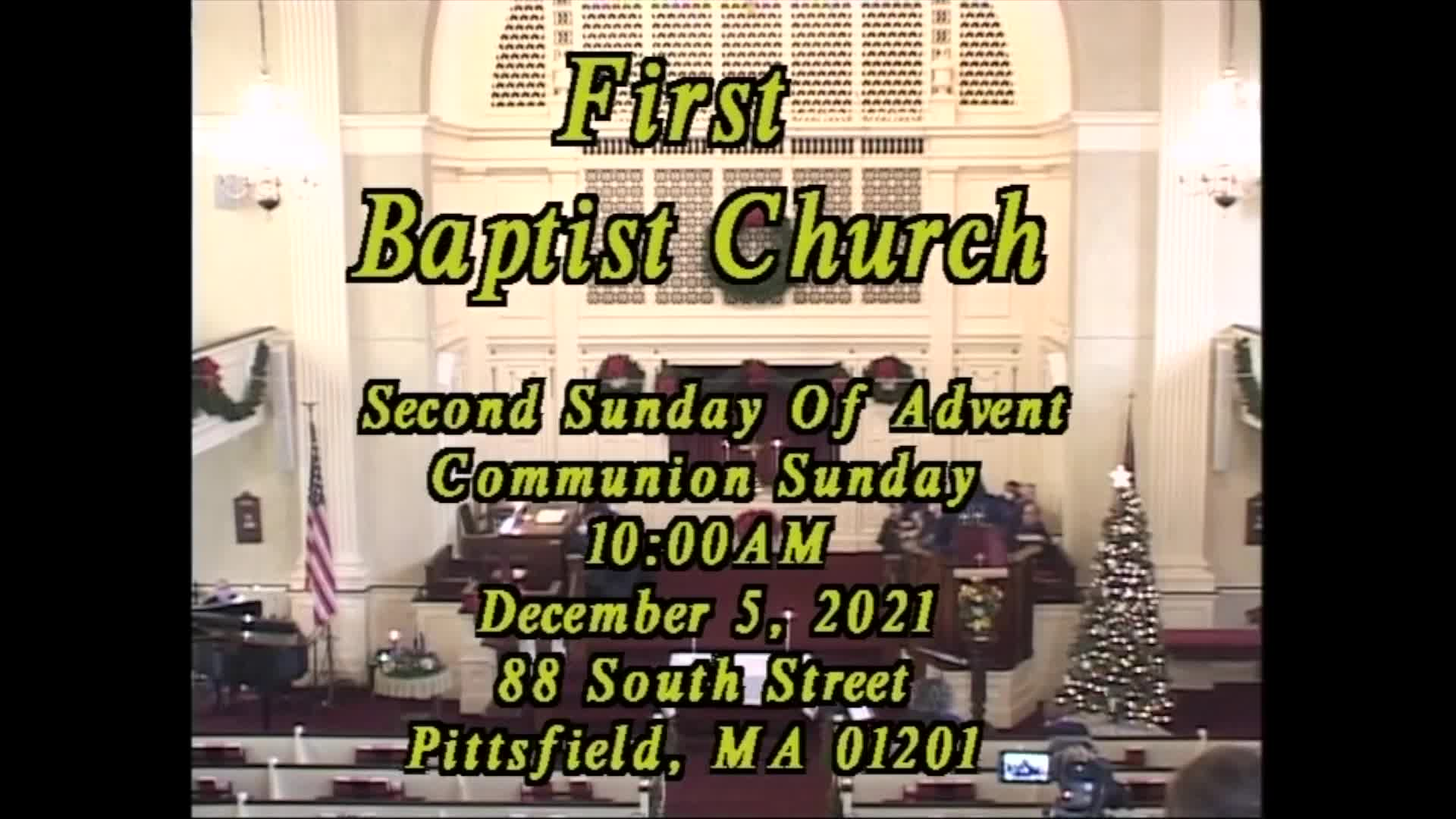 Thumbnail image for First Baptist Church of Pittsfield.  December 5, 2021.