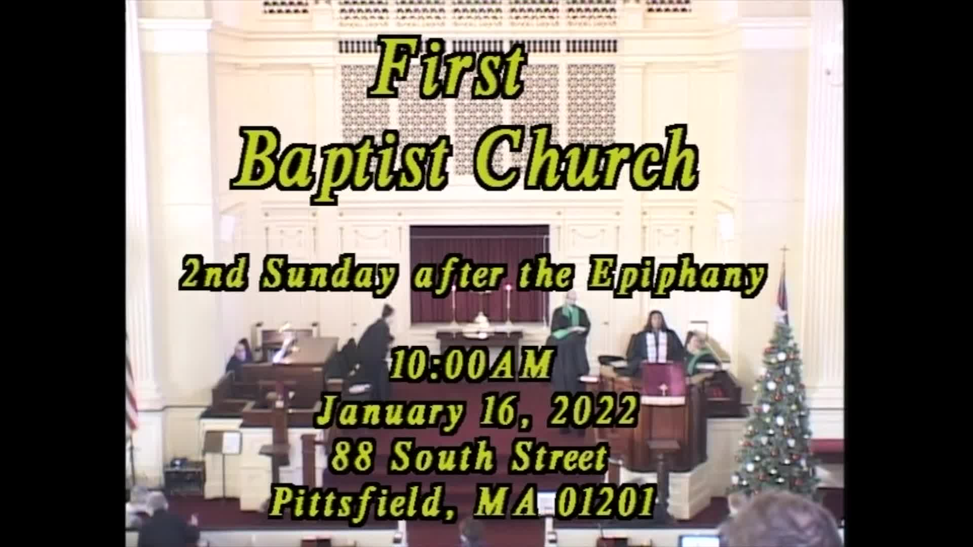 Thumbnail image for First Baptist Church of Pittsfield.  January 16, 2022.
