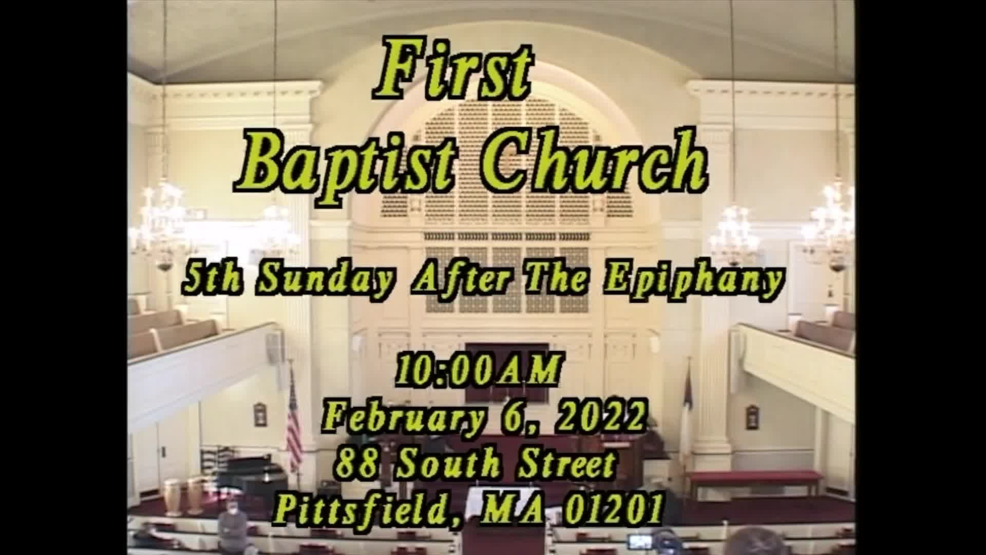 Thumbnail image for First Baptist Church of Pittsfield.  February 6, 2022.