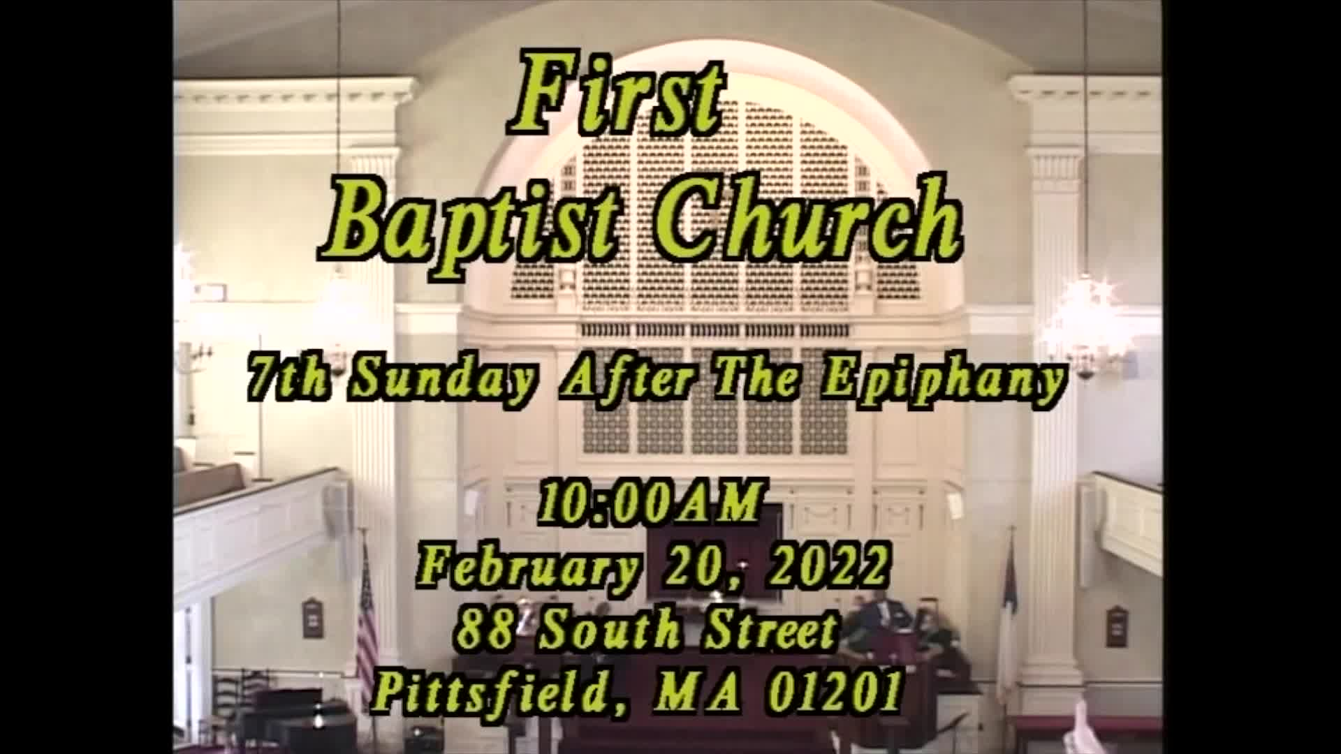 Thumbnail image for First Baptist Church of Pittsfield.  February 20, 2022.