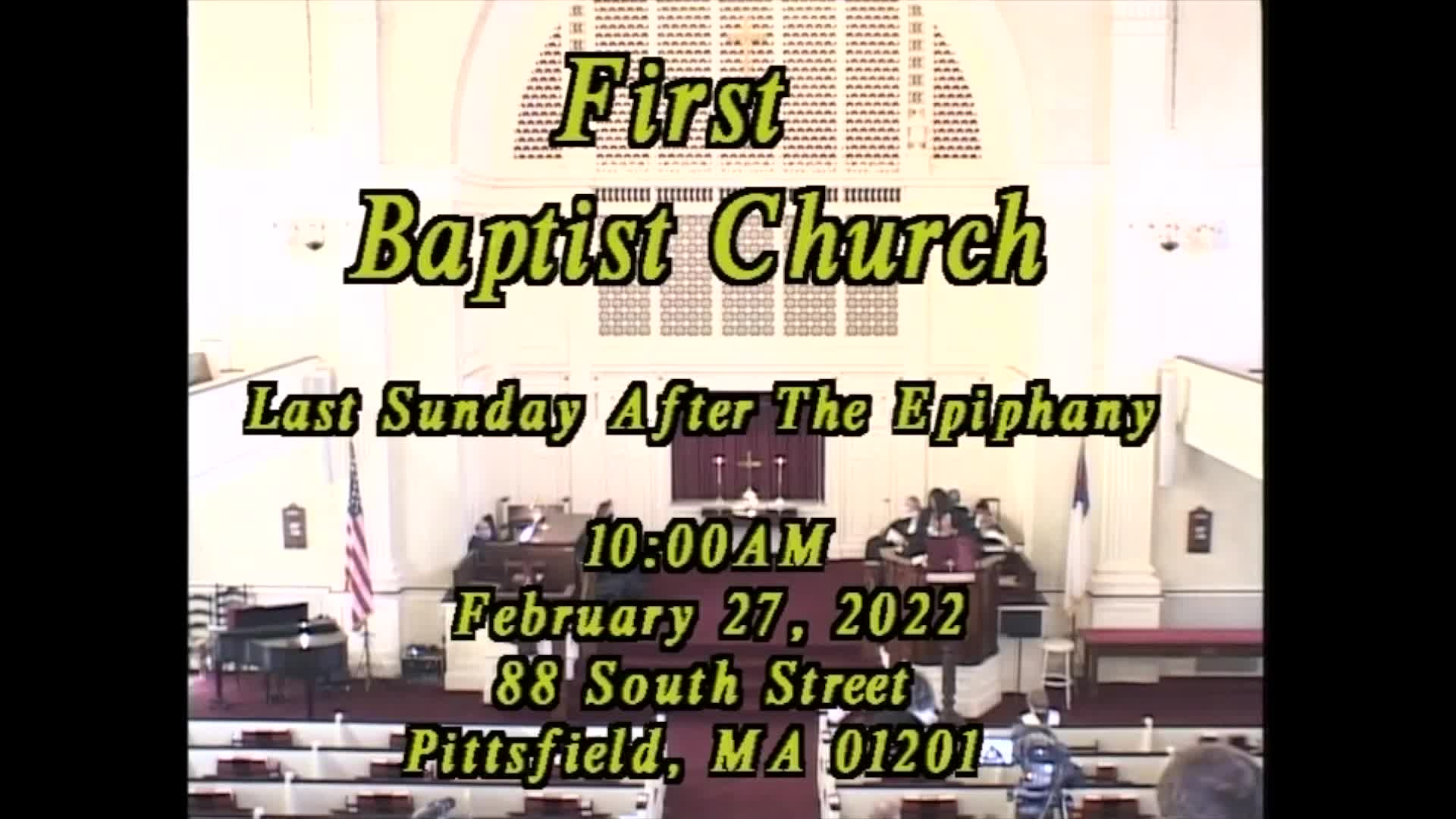 Thumbnail image for First Baptist Church of Pittsfield.  February 27, 2022.