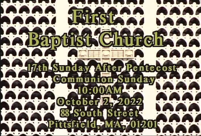 Thumbnail image for First Baptist Church of Pittsfield.  October 2, 2022.