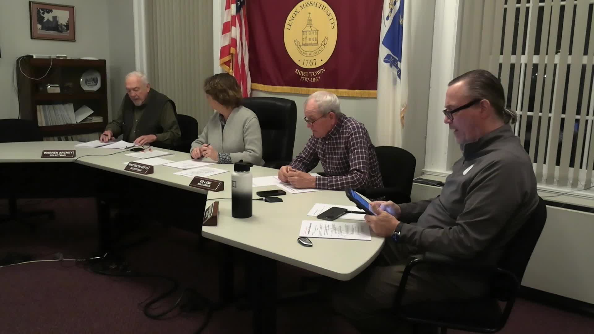 Thumbnail image for Town of Lenox Select Board Meeting, November 16, 2022.  LIVE, from Lenox Town Hall on CTSB Channel 1303, and streaming from ctsbtv.org/Channel 1303.